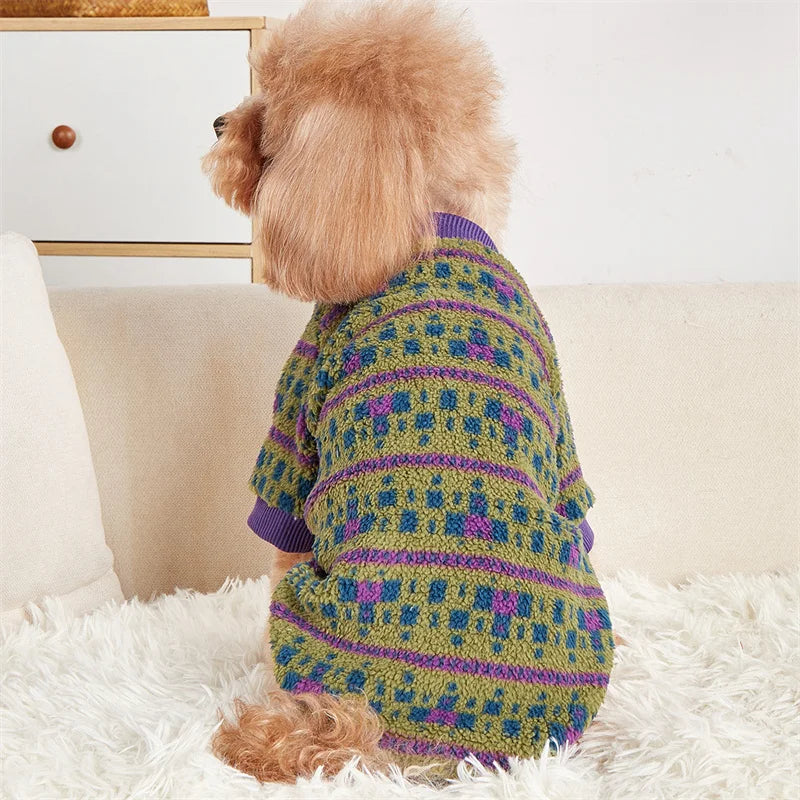 Desenli Polar Köpek Kazağı Kışlık Sweatshirt 06058