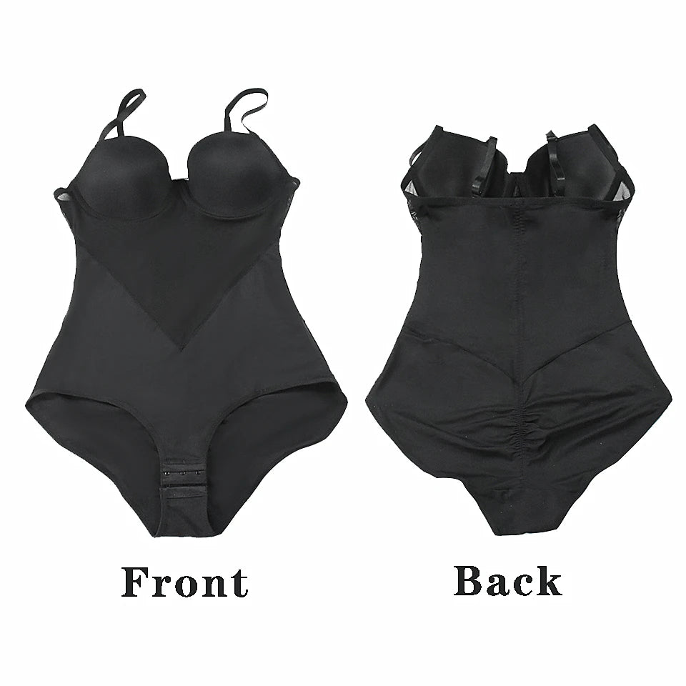 Transparan Detaylı Balenli Push-Up Toparlayıcı Bodysuit Korse 34284 ÜCRETSİZ KARGO