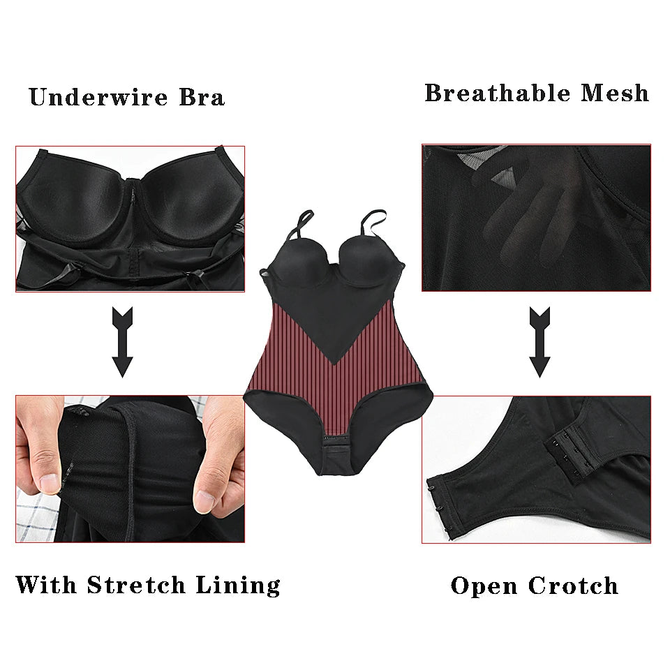 Transparan Detaylı Balenli Push-Up Toparlayıcı Bodysuit Korse 34284 ÜCRETSİZ KARGO