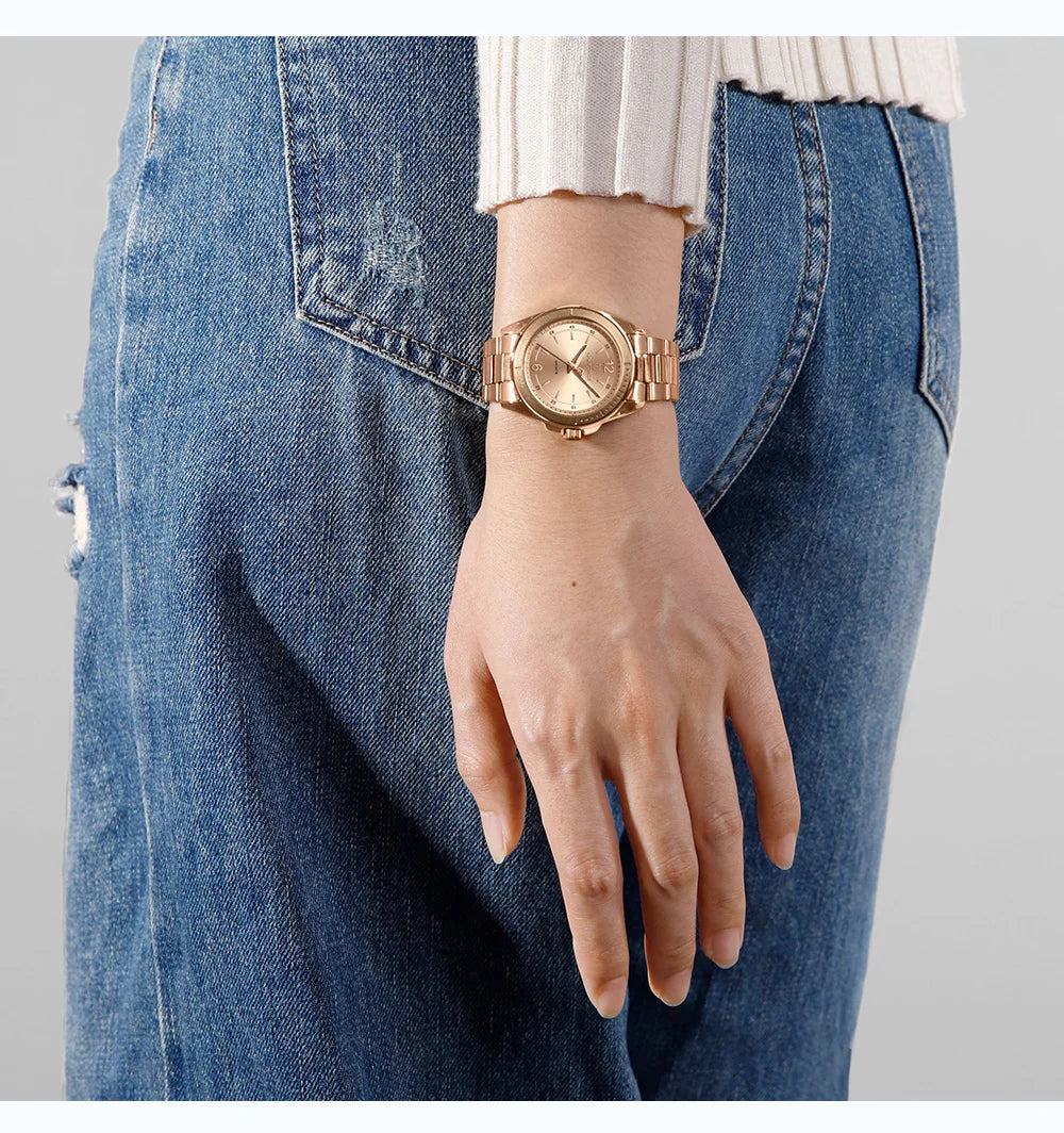 Kadın Saati Quartz Wristwatch Double Snap 53412