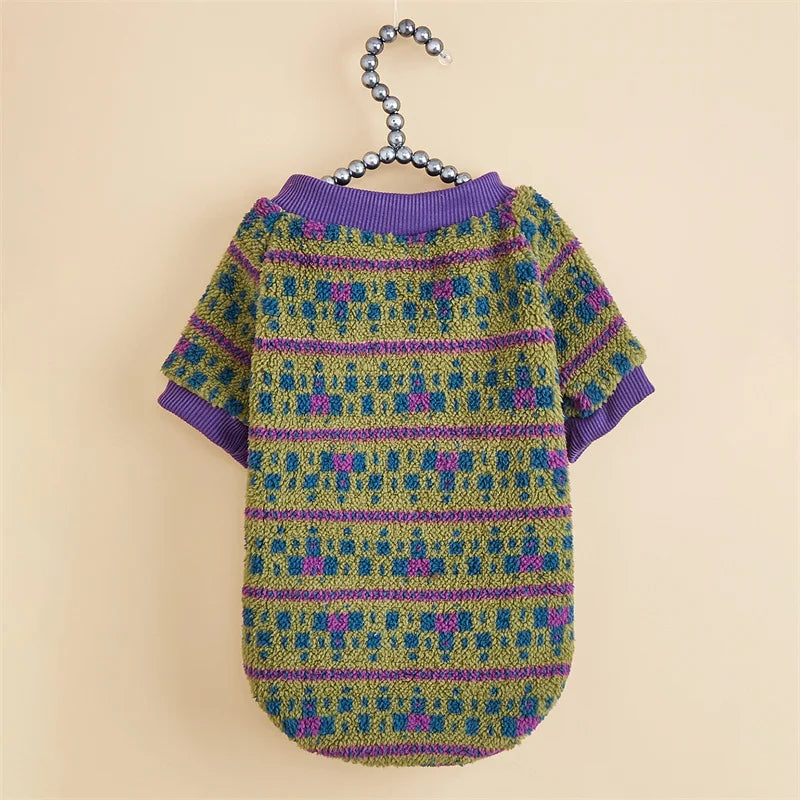 Desenli Polar Köpek Kazağı Kışlık Sweatshirt 06058