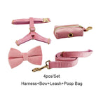 Köpek Boyun Tasması İsimli Pembe Kadife  240723