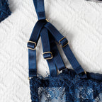 5 Parça Tasmalı Jartiyer Seti Harness Detaylı, Dantelli Fantazi İç Giyim Takımı 85218