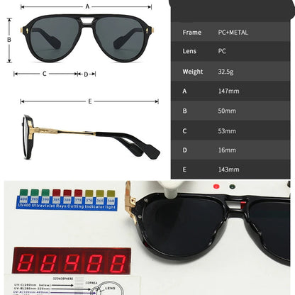 Retro Pilot Güneş Gözlüğü - UV400 Unisex 92010