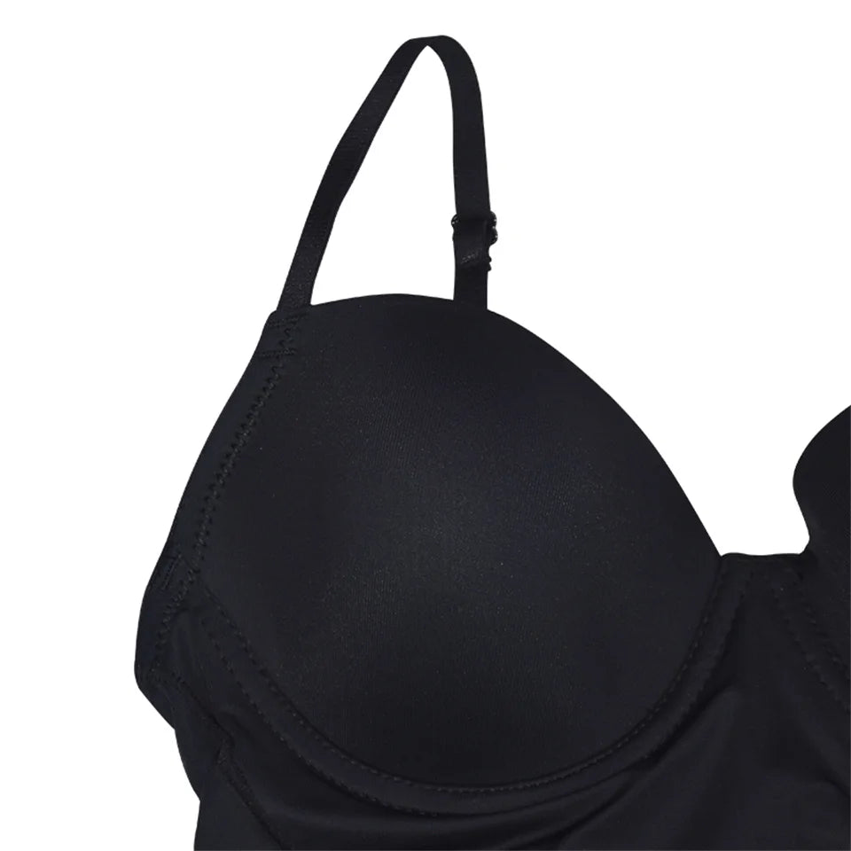 Dantel Detaylı Balenli Push-Up Toparlayıcı Bodysuit Korse 40193