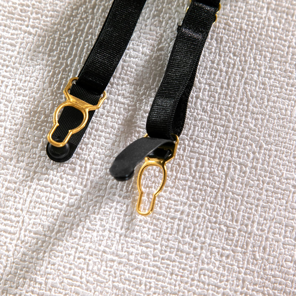 Zincir Askılı Lüks Jartiyer Seti 5 Parça Balenli ve Aksesuarlı Fantazi Takım 37082