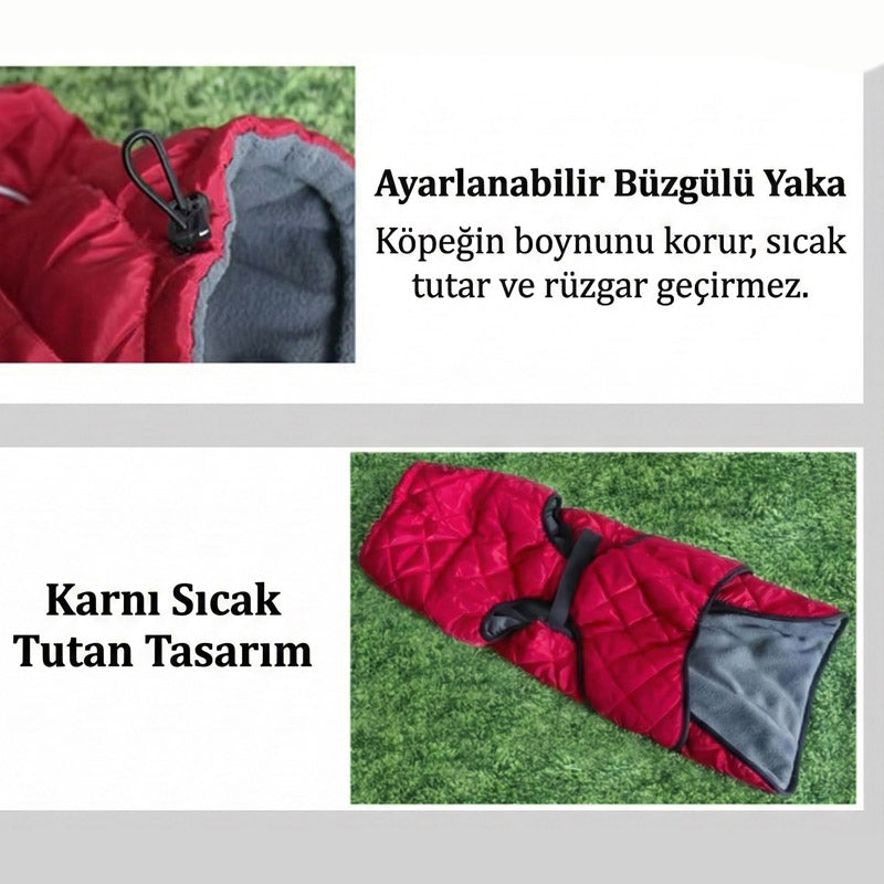 Su Geçirme Reflektörlü Kışlık Köpek Montu – Sıcak Tutan Yelek Yağmurluk 52887
