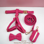Köpek Boyun Tasması İsimli Hot Pembe Kadife 141143