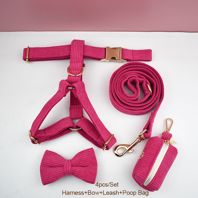 Köpek Boyun Tasması İsimli Hot Pembe Kadife 141143