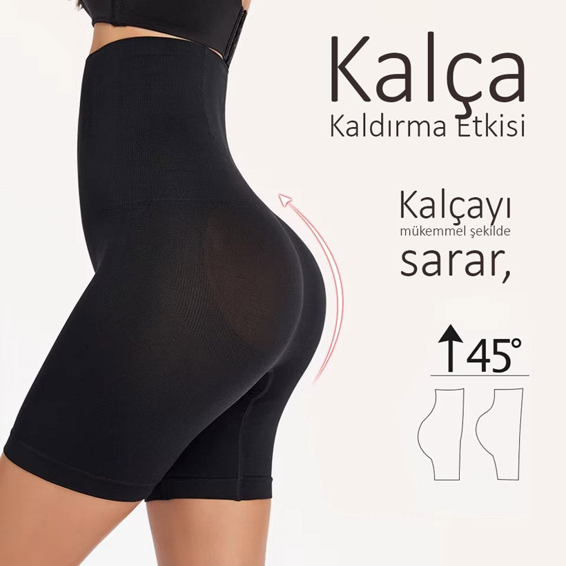 Yüksek Bel Ayarlanabilir Karın Toparlayıcı ve Popo Kaldırıcı Korse Tayt 82059