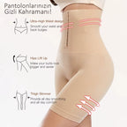 Yüksek Bel Ayarlanabilir Karın Toparlayıcı ve Popo Kaldırıcı Korse Tayt 82059