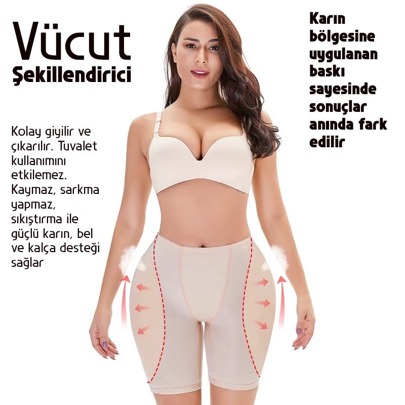 Yüksek Bel Kalça ve Basen Dolgunlaştırıcı Şekillendirici Korse Tayt 78896