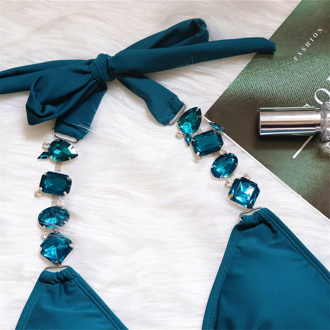 Taşlı Brazilian Üçgen Bikini Modeli 12794001