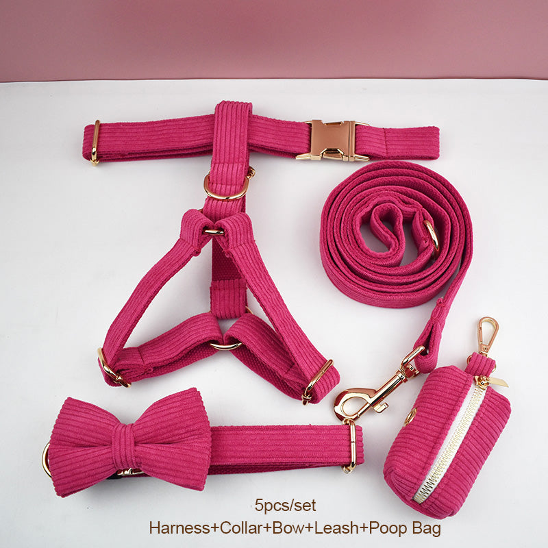 Köpek Boyun Tasması İsimli Hot Pembe Kadife 141143