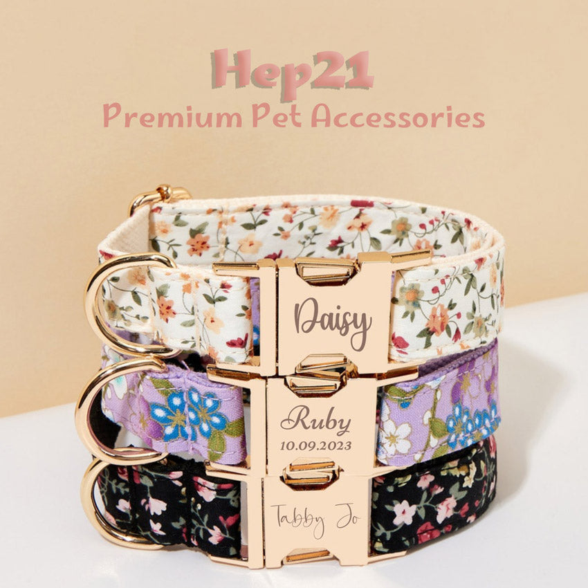 Köpek Boyun Tasması İsimli Çiçek Desenli 703954