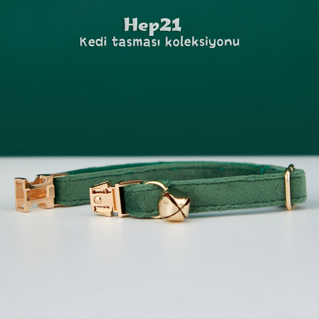Kedi tasması Kadife İsimli Zilli 40068