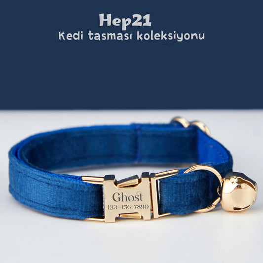 Kedi tasması Kadife isimli zilli kedi Tasma 515888