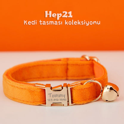 Kedi tasması Kadife İsimli Zilli 79118