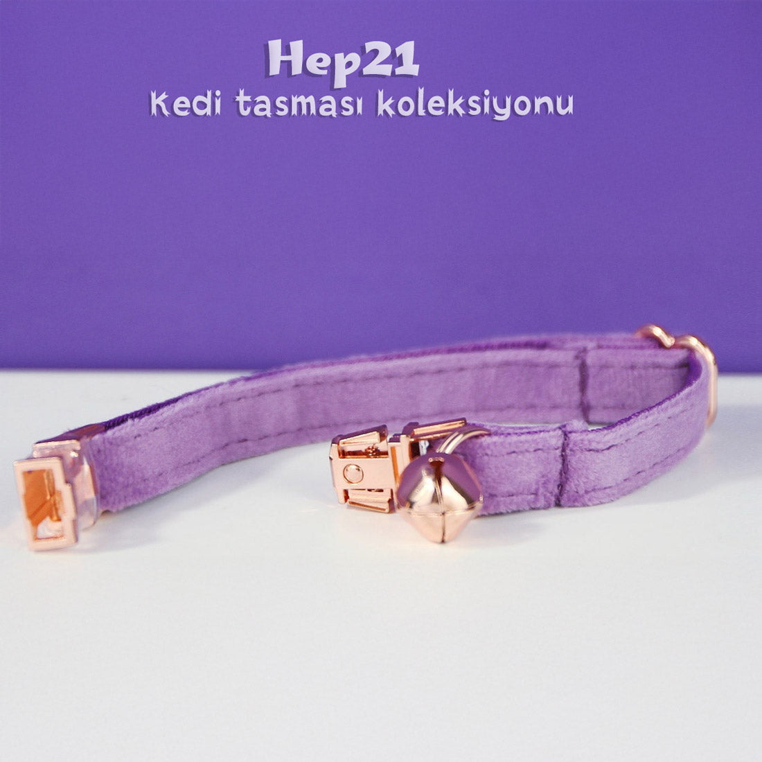 Kedi tasması Kadife İsimli Zilli 90596