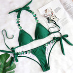 Taşlı Brazilian Üçgen Bikini Modeli 12794001