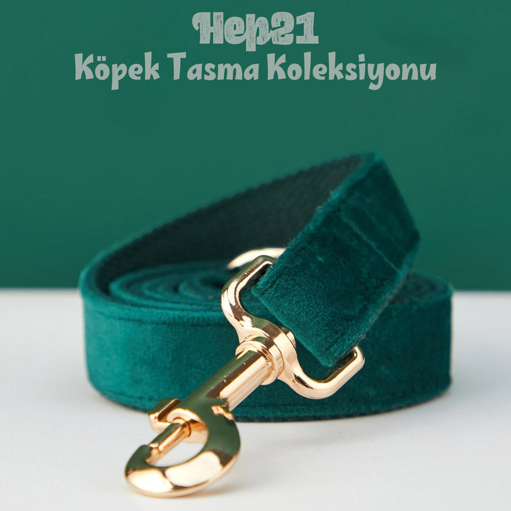 Köpek Boyun Tasması İsimli Christmas Yeşil Kadife 653511