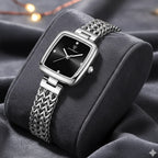 Kadın Saati Örgü Kordonlu Kare Kadran 65745