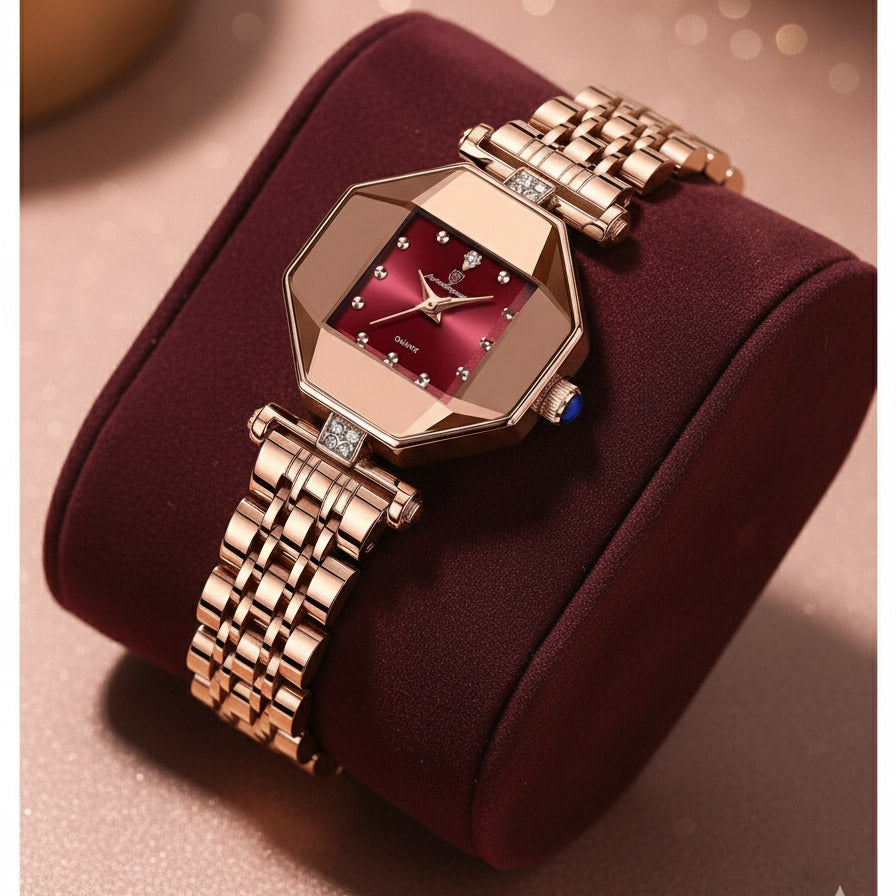 Kadın Saati Geometrik Elmas Kesim 21078