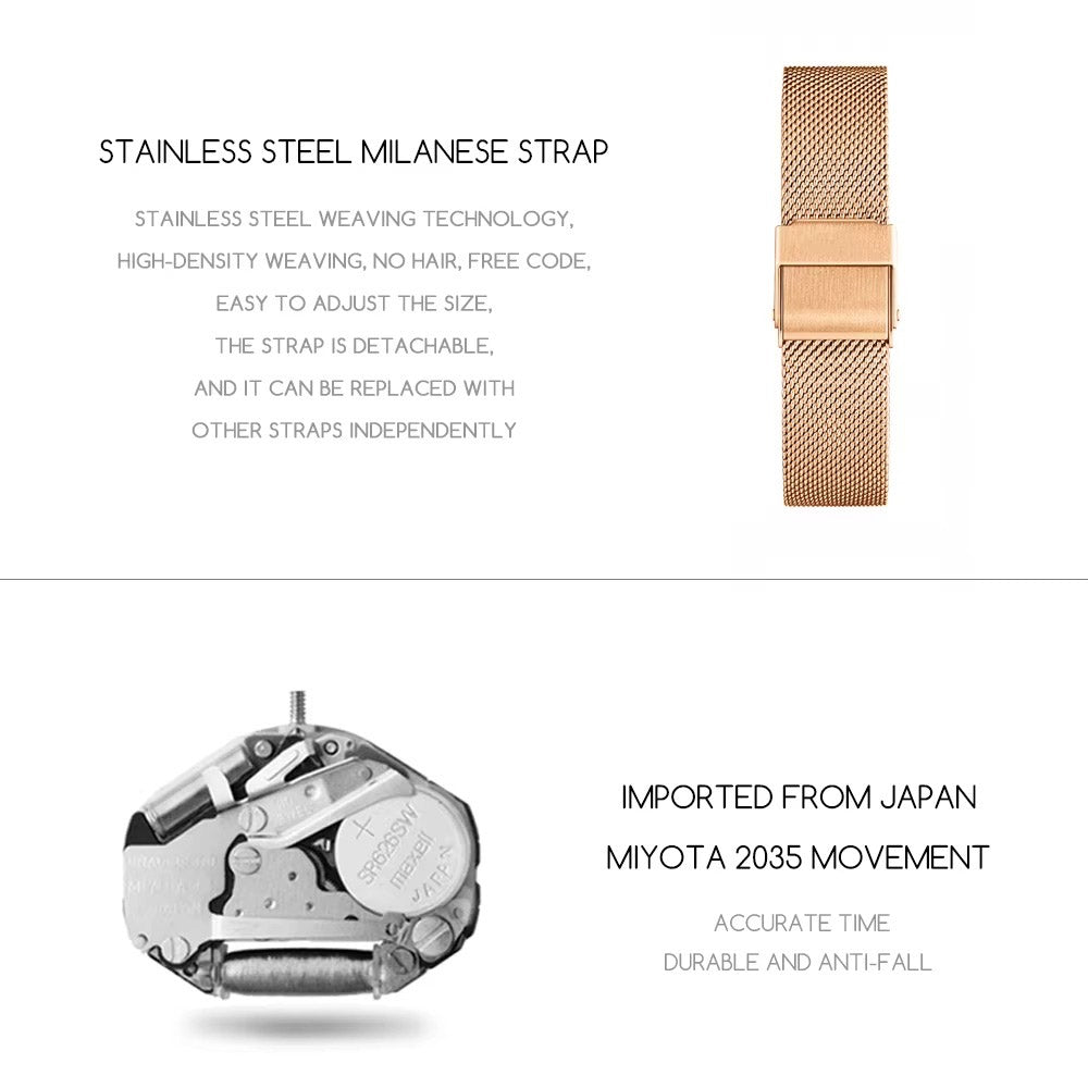 Kadın Saati Dikdörtgen Kasa Minimalist 94200