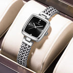 Kadın Saati Örgü Kordonlu Kare Kadran 65745