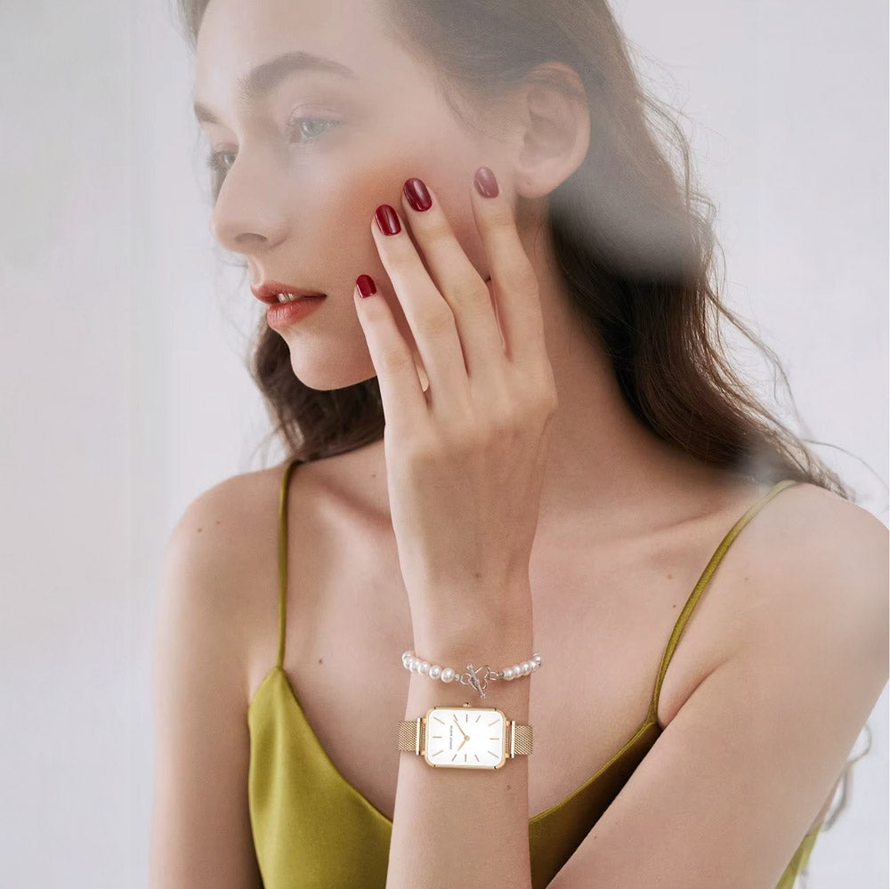 Kadın Saati Dikdörtgen Kasa Minimalist 94200