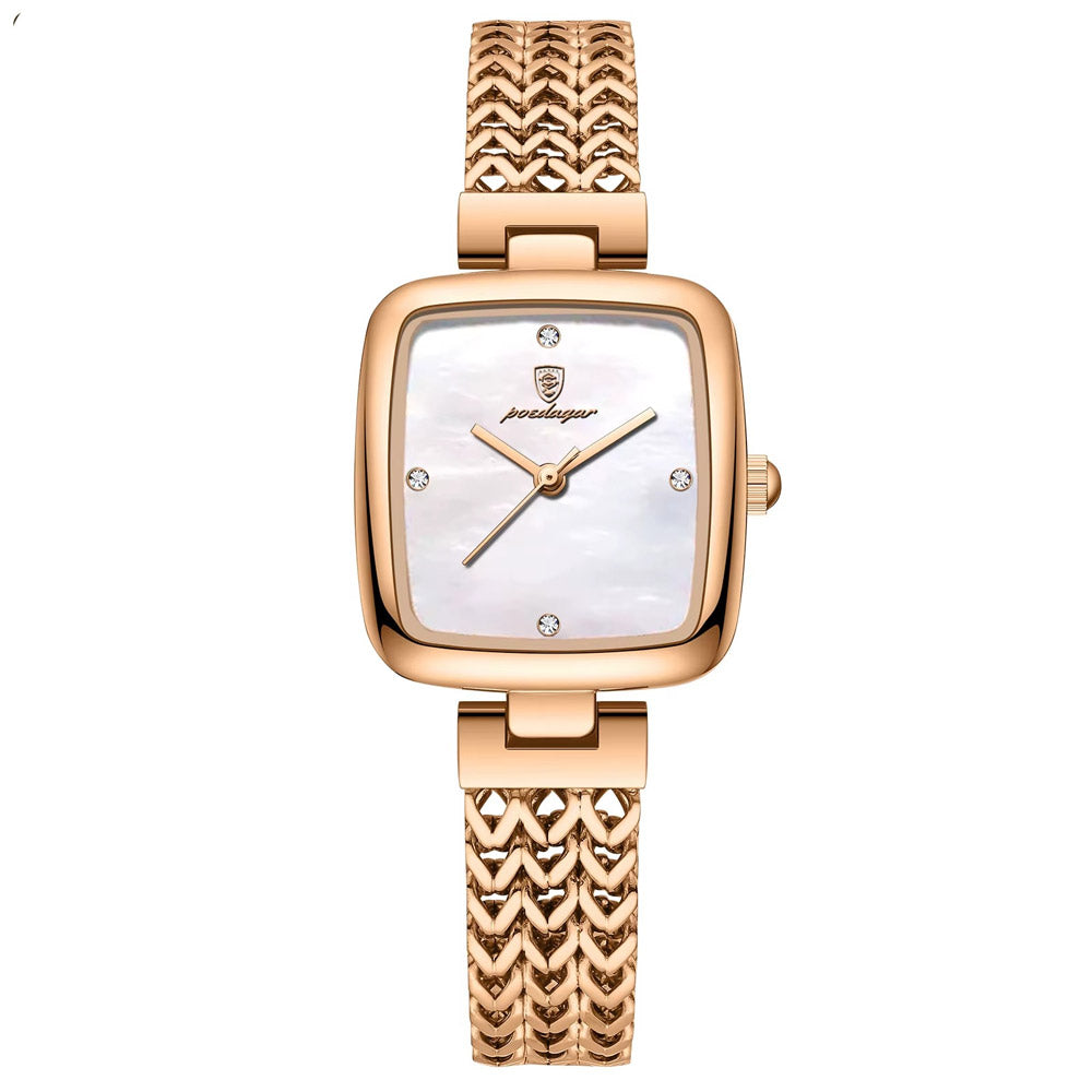 Kadın Saati Örgü Kordonlu Kare Kadran 65745