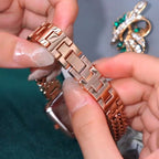 Kadın Saati Örgü Kordonlu Kare Kadran 65745