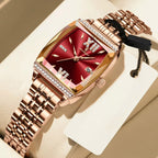 Kadın Saati Kristal Işıltılı Dikdörtgen 16954