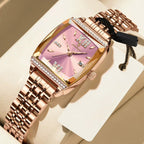 Kadın Saati Kristal Işıltılı Dikdörtgen 16954