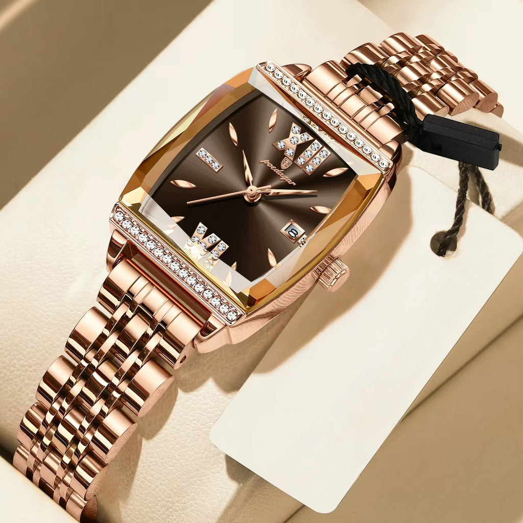 Kadın Saati Kristal Işıltılı Dikdörtgen 16954