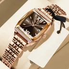 Kadın Saati Kristal Işıltılı Dikdörtgen 16954