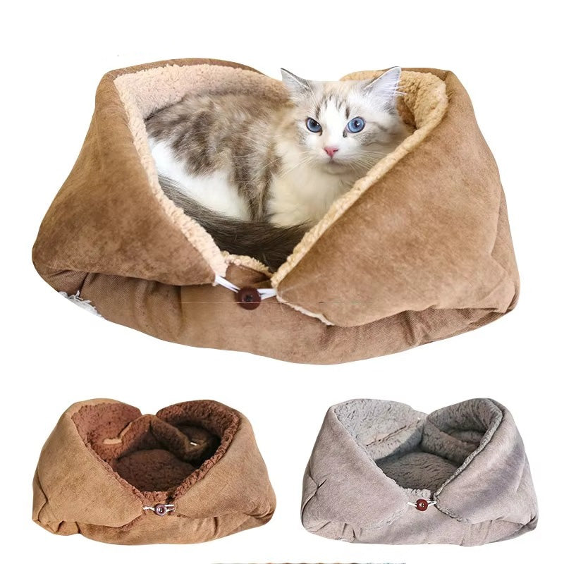 Katlanabilir Kedi Yatağı - Sıcak ve Rahat 02521