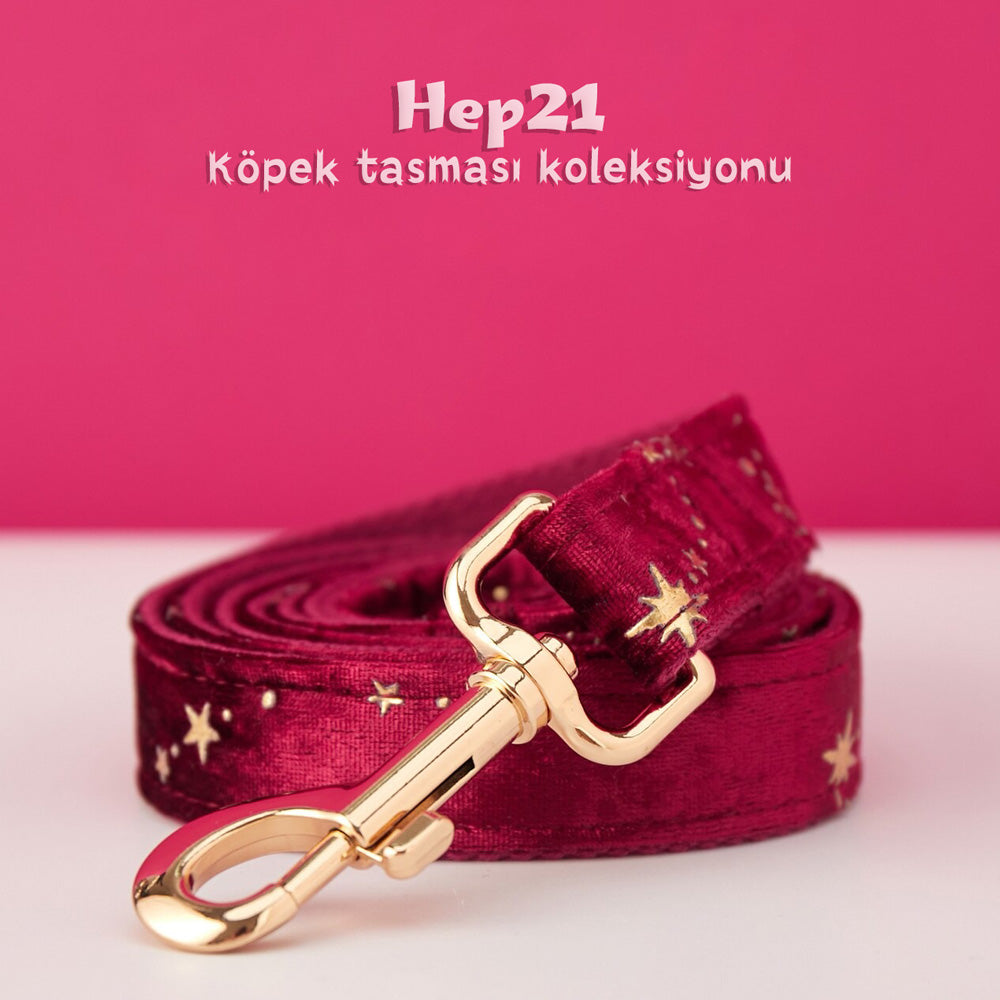 Köpek Boyun Tasması İsimli Bordo Kadife 764243