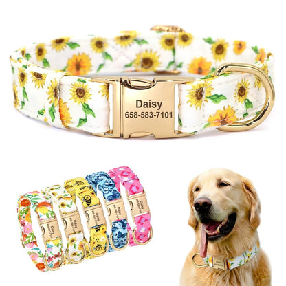 Dog Collar Printed Spring Themed Design 77930