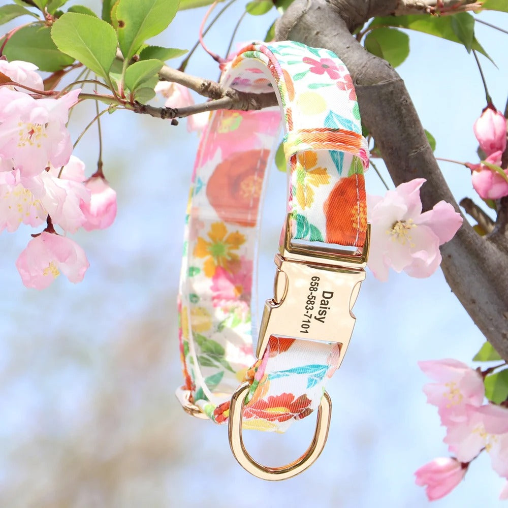 Dog Collar Printed Spring Themed Design 77930