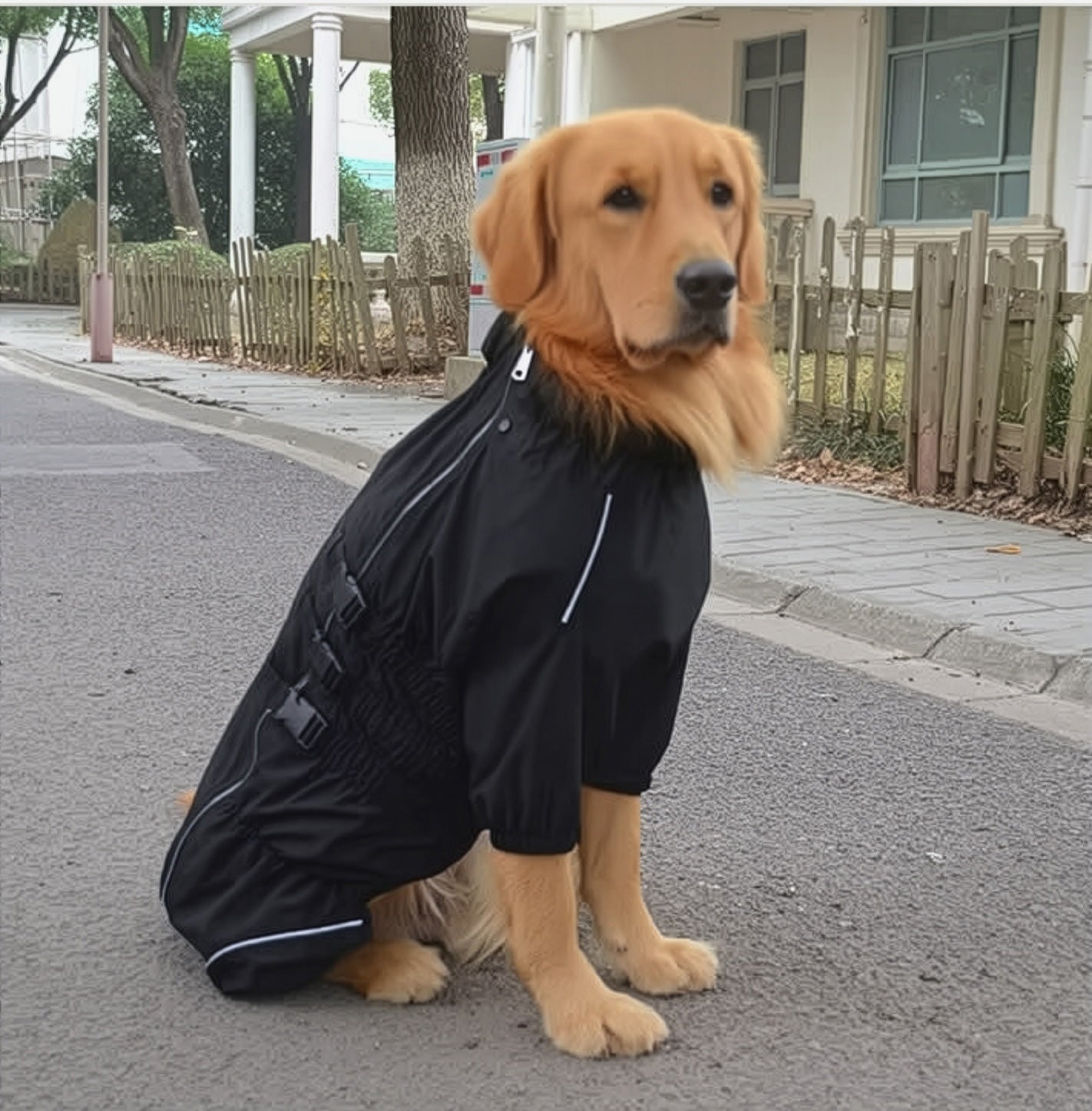 Su Geçirmez Reflektörlü Köpek Yağmurluğu 35321