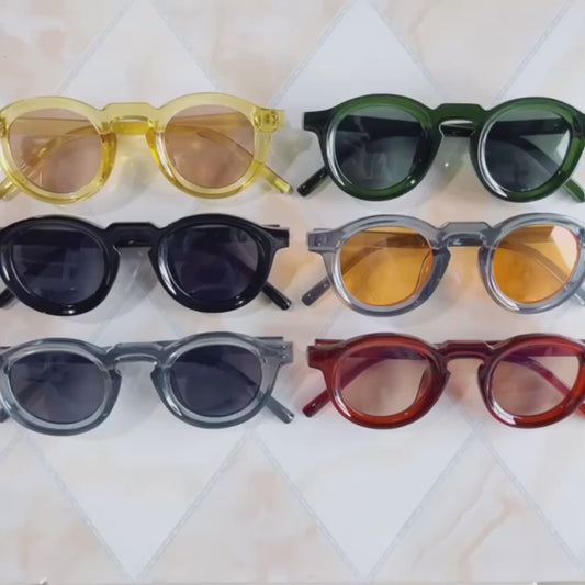 Retro Yuvarlak Güneş Gözlüğü | Unisex Tasarım UV400 Korumalı 23276
