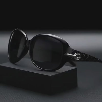Polarize Kadın Güneş Gözlüğü - Büyük Çerçeve Vintage Tasarım UV400 Koruma 67441