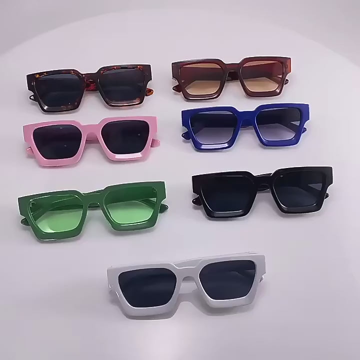 Kare Güneş Gözlüğü - Retro Vintage Stil UV400 Unisex  83839