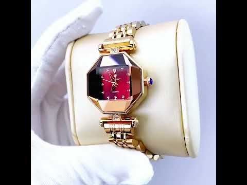 Kadın Saati Geometrik Elmas Kesim 21078