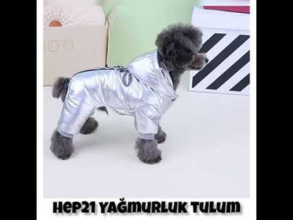Köpek Yağmurluk Tulum Kapüşonlu Kürklü 788415