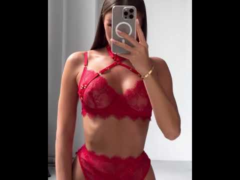 5 Parça Tasmalı Jartiyer Seti Harness Detaylı, Dantelli Fantazi İç Giyim Takımı 85218