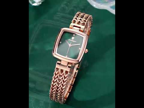 Kadın Saati Örgü Kordonlu Kare Kadran 65745