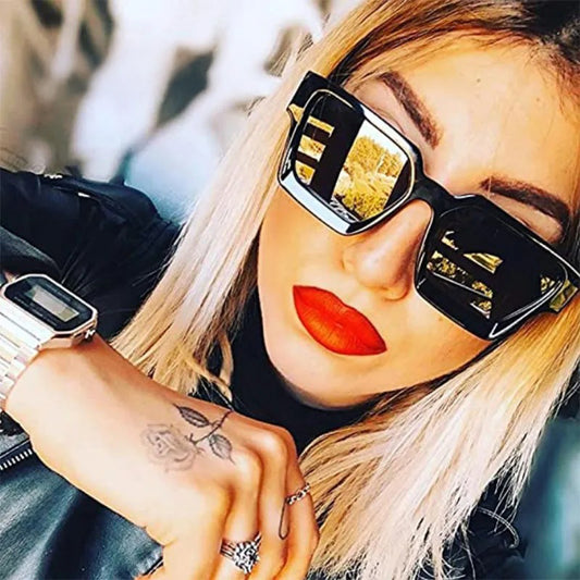 Kare Güneş Gözlüğü - Retro Vintage Stil UV400 Unisex  83839