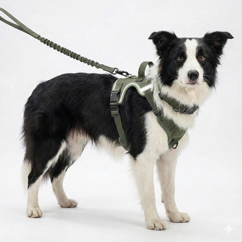 3'lü Taktik Köpek Eğitim Seti Çekiştirme Önleyici Göğüs Tasması 88535